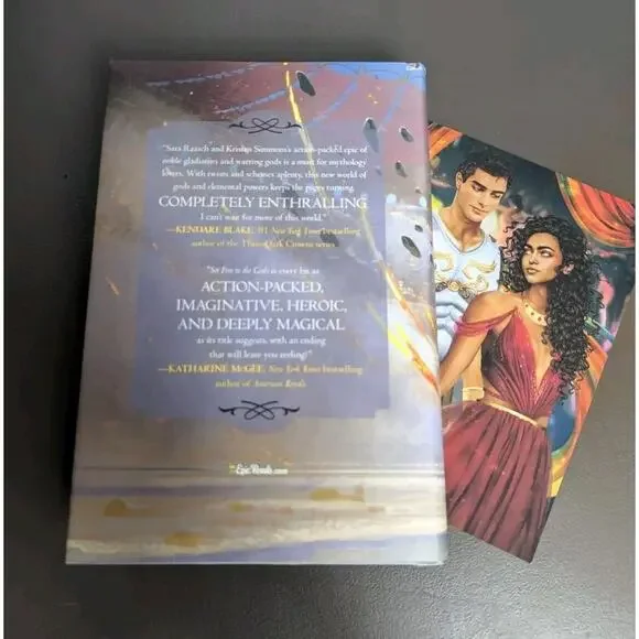 Set Fire To The Gods Litjoy Signed Insert Card Letter Reversible Cover Jacket - Picture 4 of 5